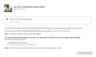 Players can tap on the 'Download it on Google Play' option after registering as a tester